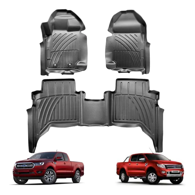 Tapetes Termoformados 3d 3 Piezas Ford Ranger 2013-2023