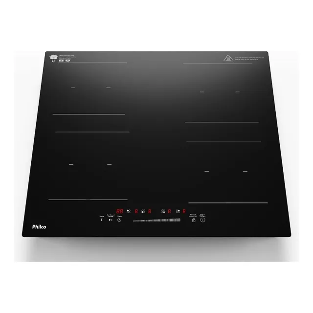 Cooktop De Indução Pctq1 Função Turbo 4 Bocas Philco 220v