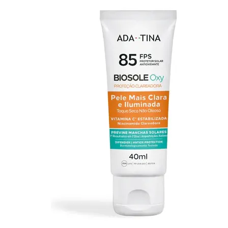 Protetor Solar Clareador Ada Tina Biosole Oxy FPS 85 40ml
