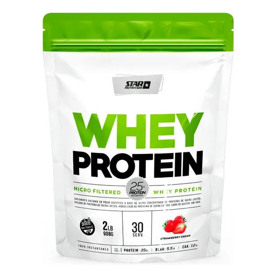 Star Nutrition Whey Protein Suplemento Frutilla X 908gr 3c