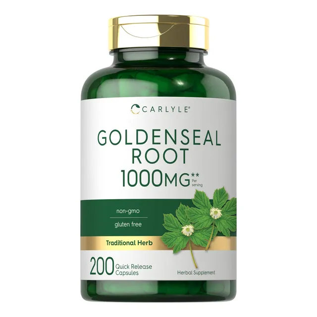 Suplemento Carlyle Goldenseal Root, Cápsulas De 1000 Mg, 200
