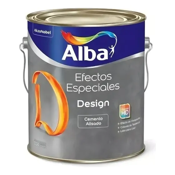Latex Alba Efectos Especiales Cemento Alisado 3,24 Lts Acabado Mate