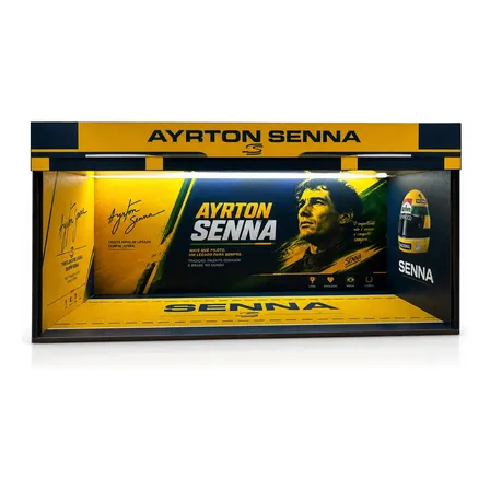 Expositor De Miniatura Diorama Garagem C/led Ayrton Senna F1 Ayrton Senna