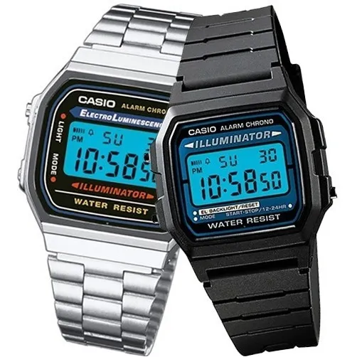 Pareja Reloj Casio Vintage Clásico A168 - F105 Illuminator