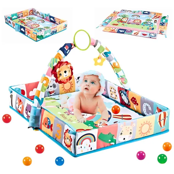 Gimnasio Para Bebes Parque Infantil Musical+8 Pelotas-3 En 1