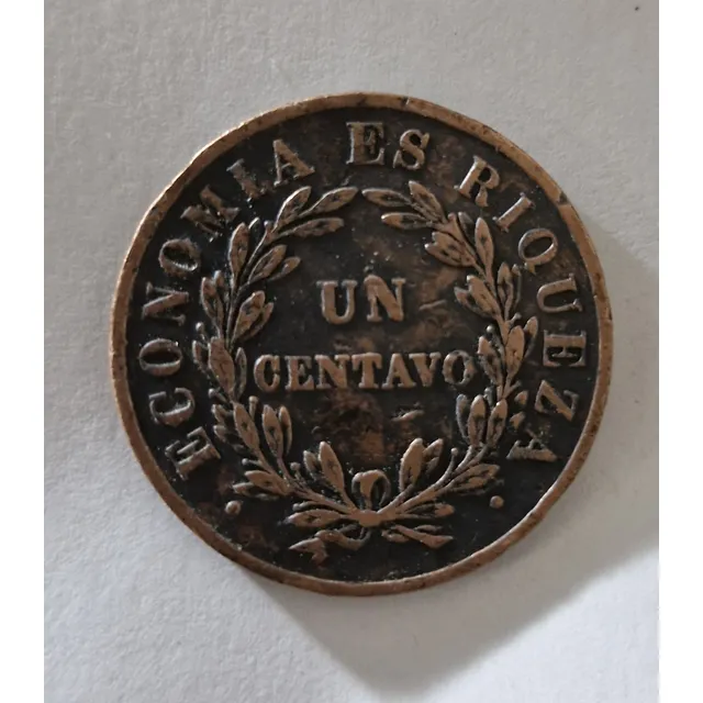Moneda Chilena Antigua 1 Centavo Año 1851