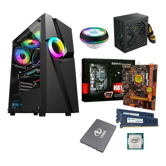 Computadora Pc Gamer Intel Core I5 16ram 512ssd 600w Black 1