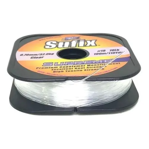 Nylon Sufix Supreme 0,90mm X 100 M Transparente Baja Memoria