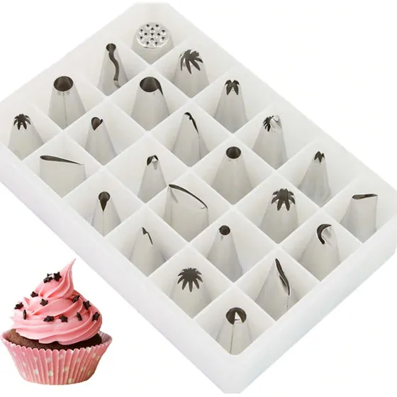 Set De 24 Boquillas De Acero Inox. Magic Cheff Repostería 