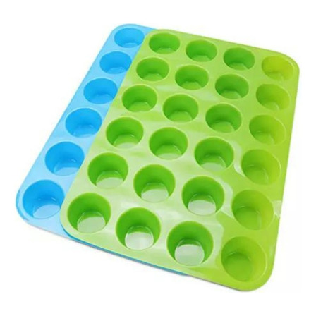 Kit 02 Formas Silicone Muffin Cupcake 24 Cavidades Kit 02 Formas Silicone Muffin Cupcake 24 Cavidades
