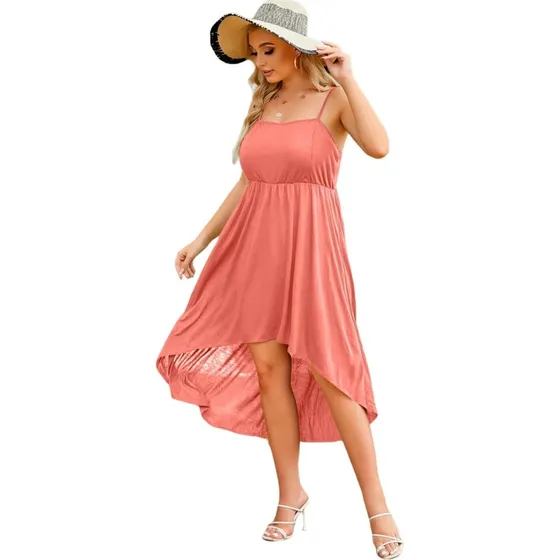 Vestido Rosa Con Cola Larga Xl (12)