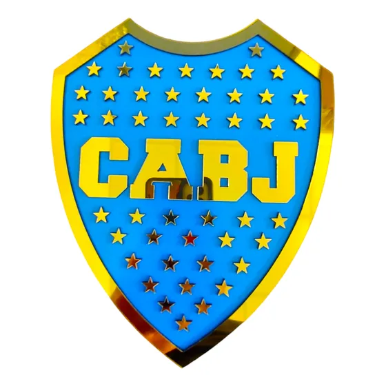 Escudo De Boca Juniors Espejado 40cm Estilo Titular