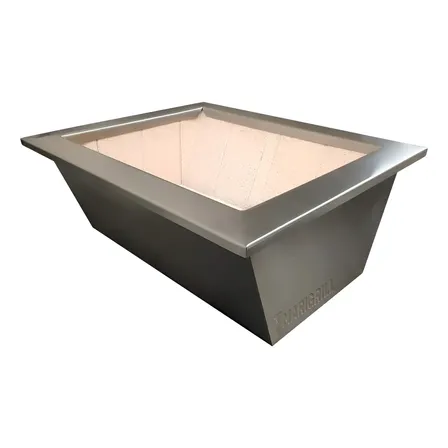 Braseiro Aço Inox 304 60x50cm Com Manta Térmica Para Grill Aço Inox