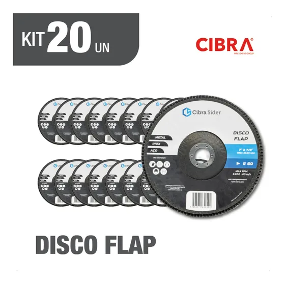 Disco Flap Kit 10 Lixadeira Madeira Aço Lixa Grão 80 4.1/2 