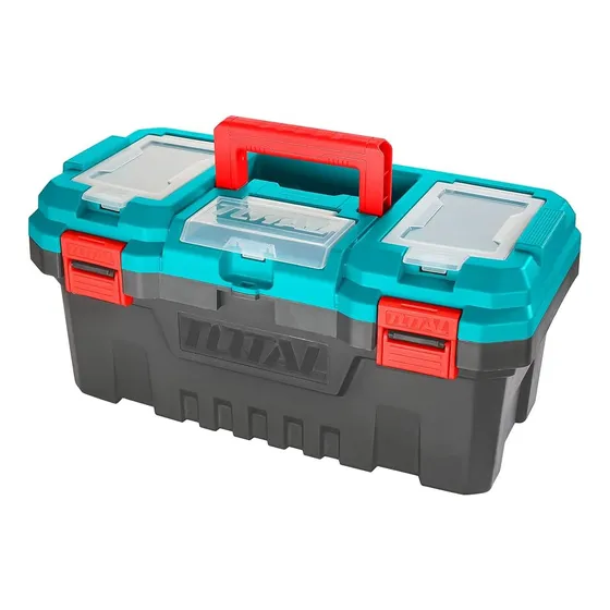Caja Para Herramientas Plástica 20 Pulgadas Total Color Turquesa