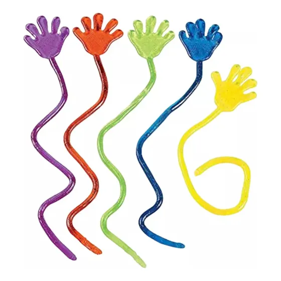 20 Manos Pegajosas Sorpresa Fiesta Juego Sensorial Pegajoso