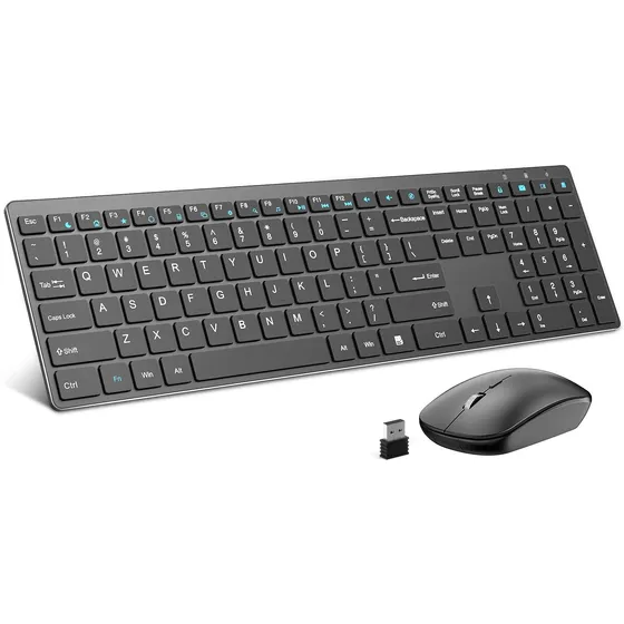 Combo Inalambrico Teclado Raton Aluminio Tamaño Completo