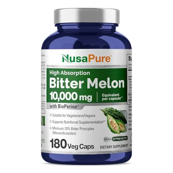 Extracto De Melón Amargo Nusapure 10.000 Mg 180 Vegano