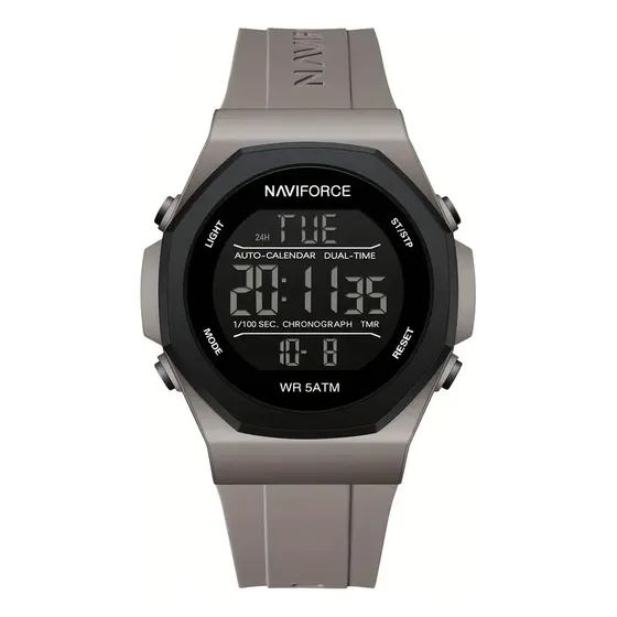 Naviforce Reloj Deportivo Para Hombre Digital Nf7117 Lavanda Negro Gris Oscuro
