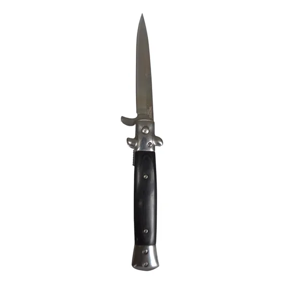 Navaja De Bolsillo Plegable Stiletto Acero Semiautomática