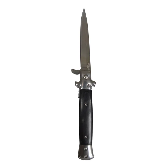 Navaja De Bolsillo Plegable Stiletto Acero Semiautomática