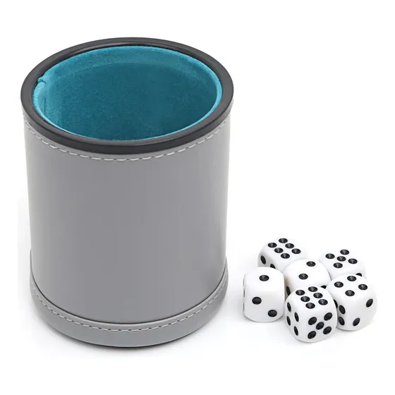 Taza De Dados Profesional Con 6 Dados Silenciosos Yahtzee