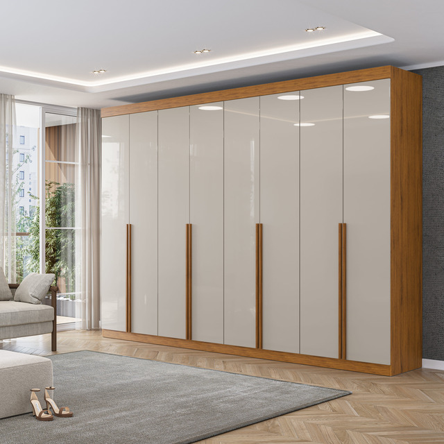 Guarda Roupa Casal 8 Portas Amplo Moderno Puxadores Em Mdf Guarda Roupa Casal 8 Portas Amplo Moderno Puxadores Em Mdf