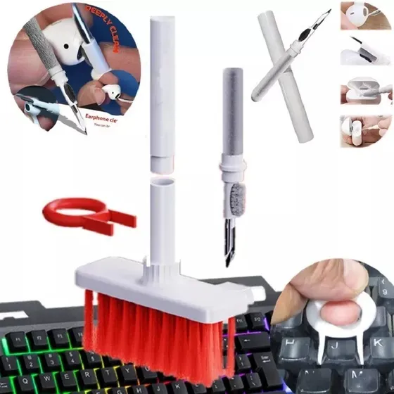 Kit Limpieza Teclado Auriculares 5 Piezas Multiusos Cepillo