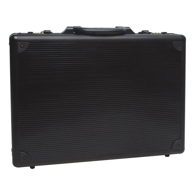 Maletín Portafolio Combinación Cubierta De Aluminio Negro