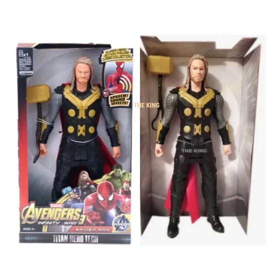 Muñeco Thor Con Luz Y Sonido - Grande 30 Cm Avengers