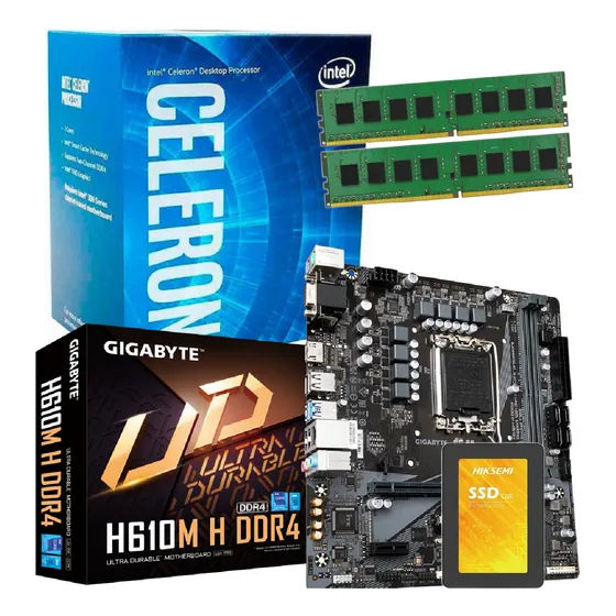 Combo Ecovision Intel Celeron G6900 + 16gb + 480gb
