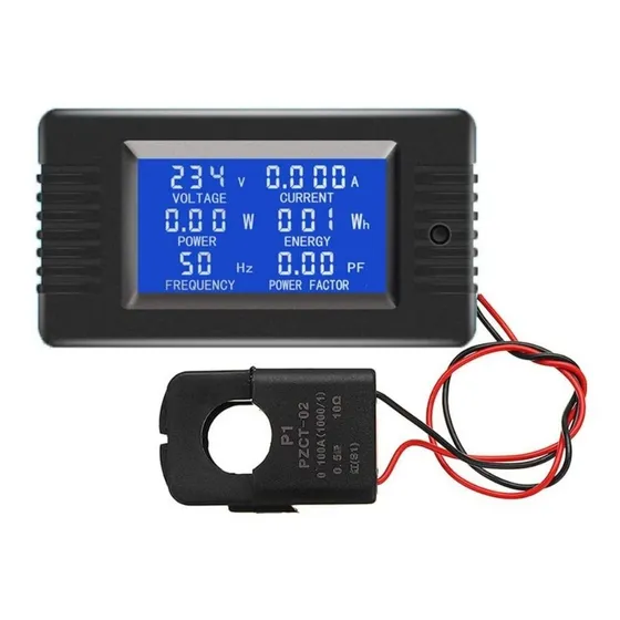 Medidor Energia 100a 6 Em 1 Kwh Watt Ampere Volt Hz Fp Full
