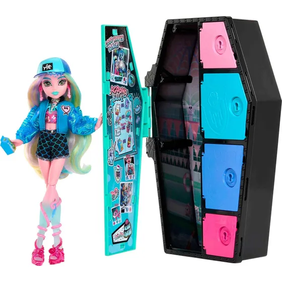 Boneca Moderna Monster High Lagoona Blue Com Armário De Vest