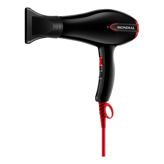 Secador De Cabelos Turbo, Mondial Preto/vermelho 1900w Sc-41