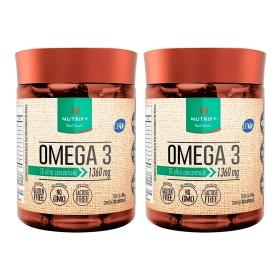 Kit 2 Potes Ômega 3 Tg Ultra Concentrado Suplemento Nutrify 