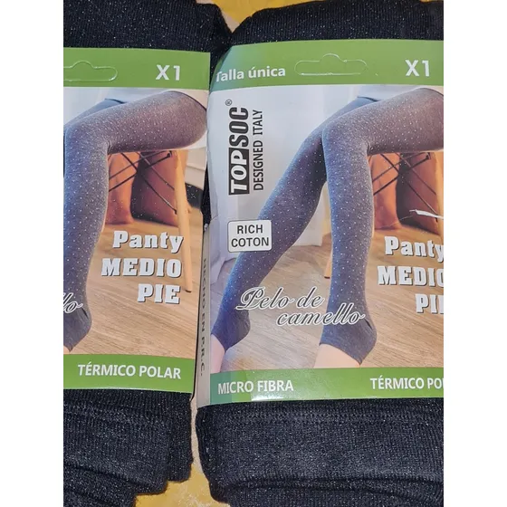 Panty Medio Pie,pelo Camello Termico Polar.3x