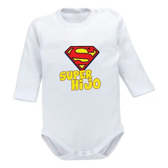 Remera + Body Bebé Día Del Padre - Super Papá & Super Hijo