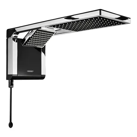 Chuveiro Elétrico De Parede Lorenzetti Acqua Ultra Duo Preto Cromado 5,5kw 127v 5.5 Kw