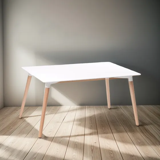 Mesa Eames Rectangular Patas En Madera De Haya