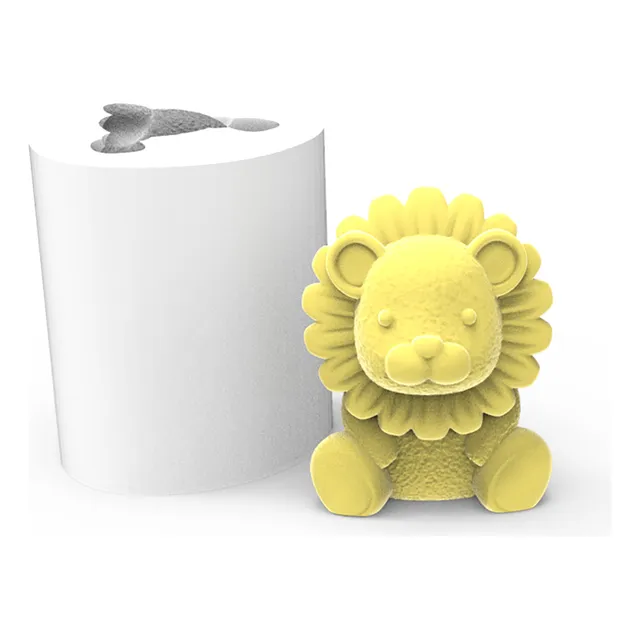 Molde De Silicone Leão Sentado | Lembrancinha | Artesanato