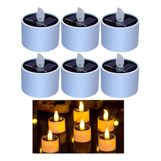 Focos Solares - Luces De Jardín - Velas Solares 6 Piezas Focos Solares - Luces De Jardín - Velas Solares 6 Piezas