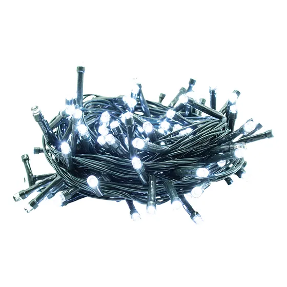 Serie Navideña 60 Luces Led Luz Blanca 3.5mts 8 Funciones Luces Blanco