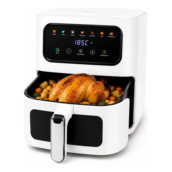 Freidora De Aire Digital 10l Sin Aceite Panel Táctil Blanca