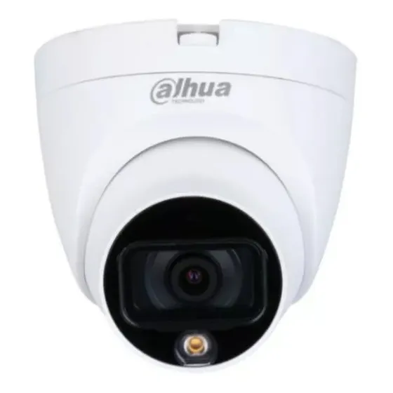 Cámara Dahua Domo 2mp 2.8m Starlight Ir Full Color Audio Bnc Color Blanco DH-HAC-HDW1209TLQP-A-LED-0280B