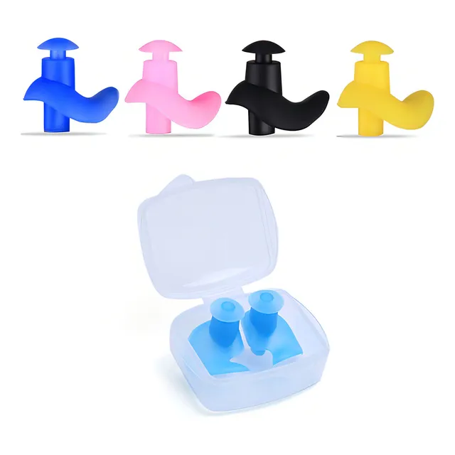 Kit de 2 pares de auriculares Plug D para natación con funda azul