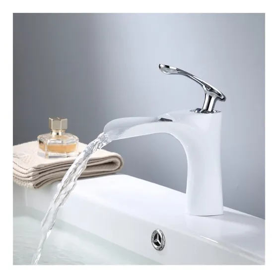 Grifo Lavabo Contemporaneo Laton Pintado Una Sola Un :