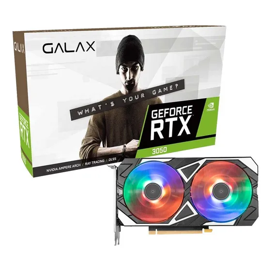 Mercado Livre Placa De Vídeo Galax Nvidia Rtx 3050 8gb Gddr6 128bit image