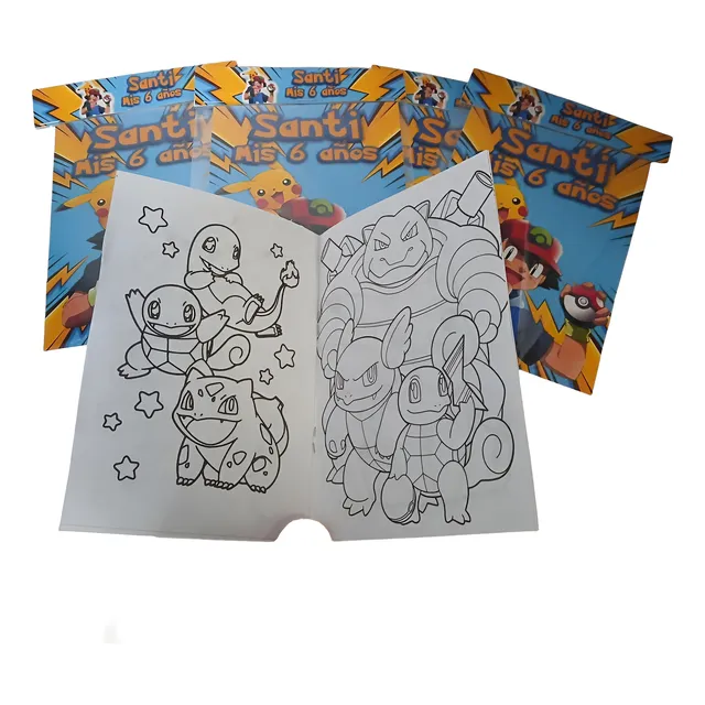 Sorpesita Pokemon Libro Colorear Personalizado X 10 Souvenir