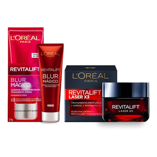 Kit Revitalift LorĂ©al Paris Blur MĂĄgico + Creme Laser X3 Kit Revitalift LorĂ©al Paris Blur MĂĄgico + Creme Laser X3