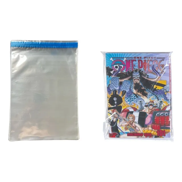 Saquinho Adesivado Transparente Para Mangá Gibi 17x22 C/100